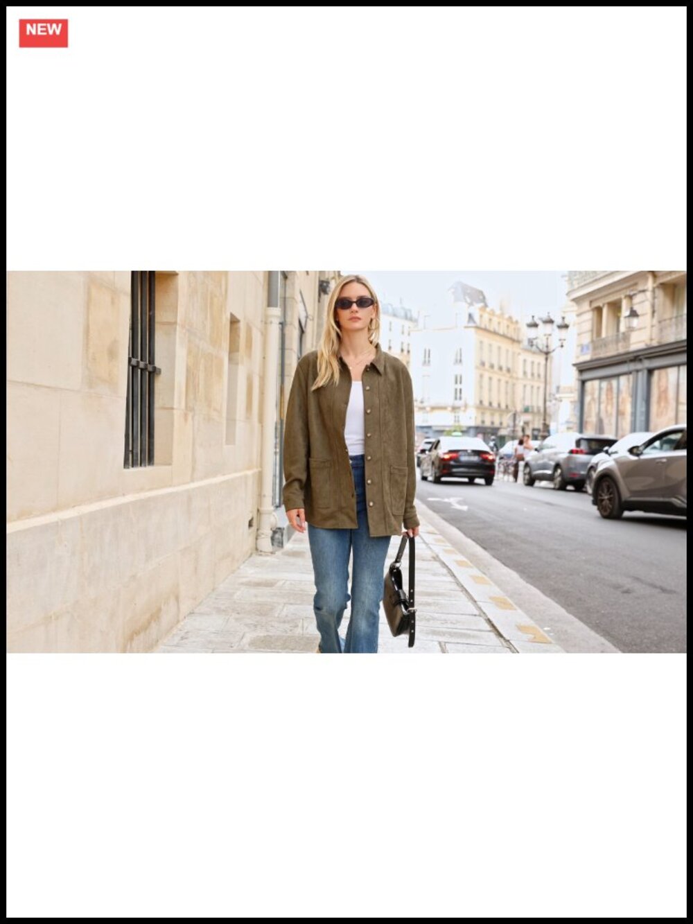 Faux Suede Jacket Women Button Down Long Sleeve Fall Winter Coat - Picture 6 of 6